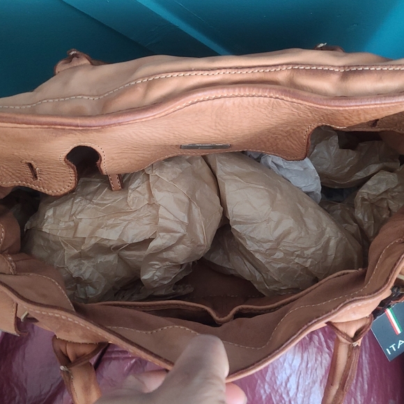 MAXIMA Leather Lady Like Washed Shoulder Bag Couo - Picture 6 of 9